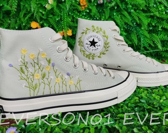Custom Converse Chuck Taylor 1970s: Embroidered Floral Shoes