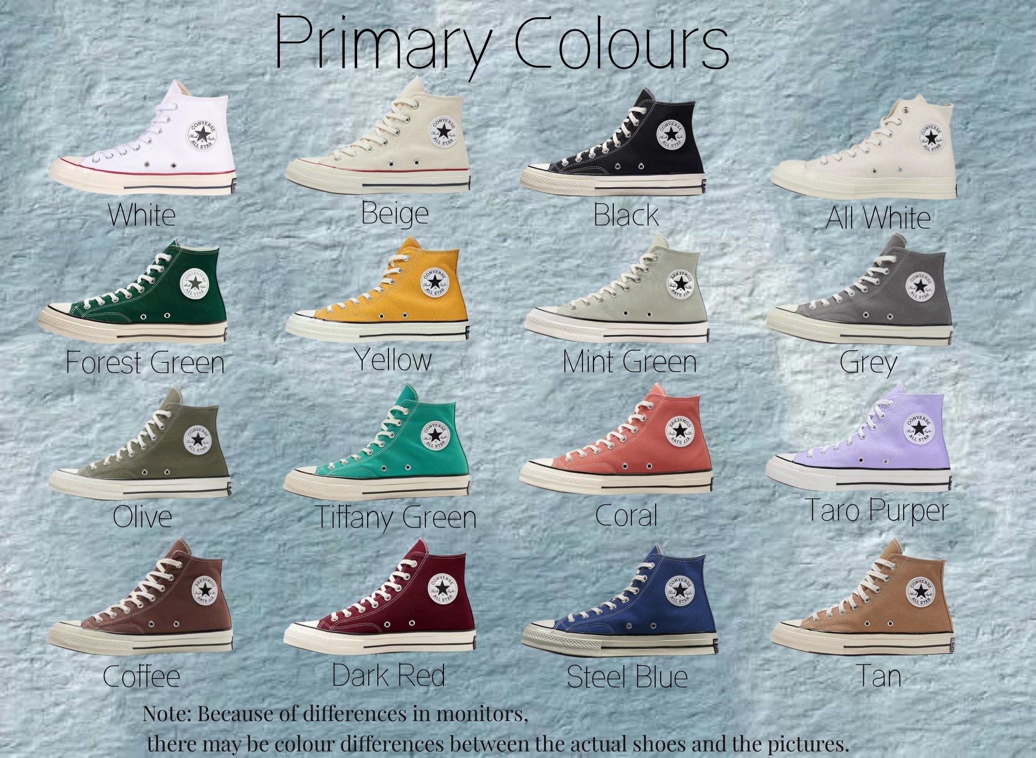 Converse all star all colors discount