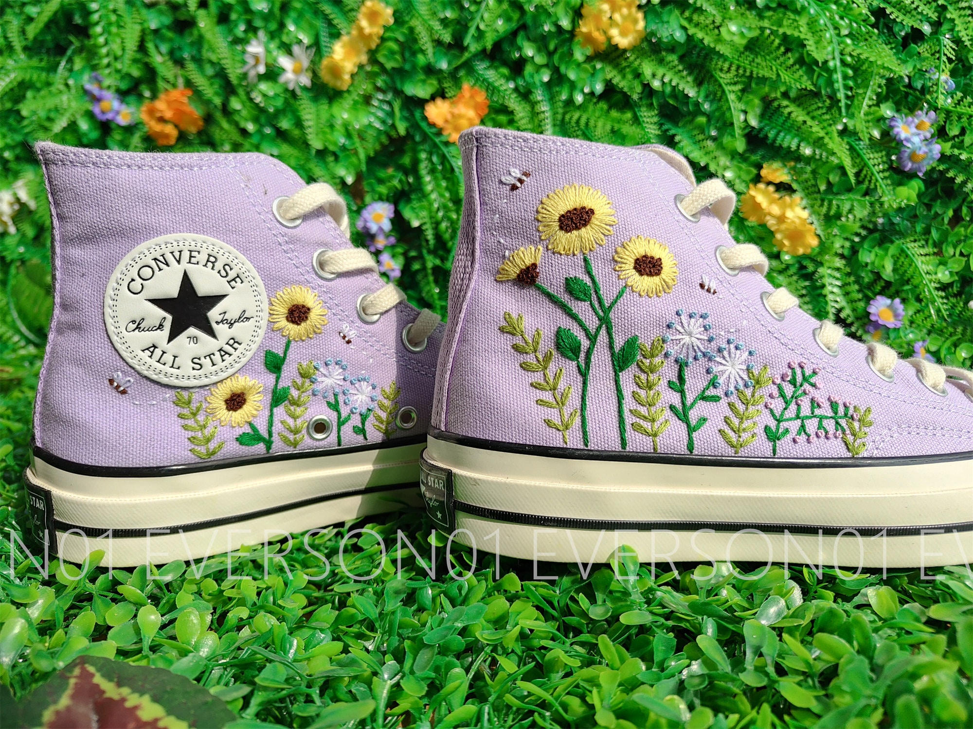Lilac Converse Etsy UK