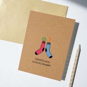 Glückwunsch-Postkarte lustig