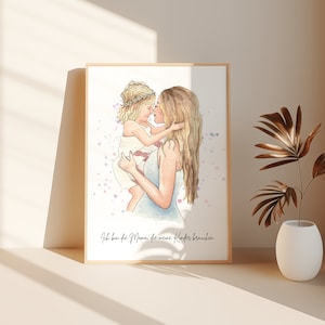 Poster di affermazione per le madri | foto di madre e figlia bionda | Regalo per la festa della mamma | Idea regalo per fidanzata, moglie, compagna