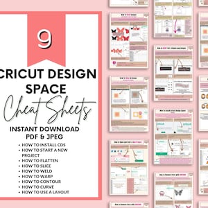 Hojas de trucos de Cricut / Descarga instantánea / Cricut Design Space /