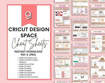Cricut Cheat Sheets | Instant Download | Cricut Design Space |