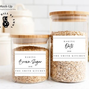 Printable & Editable Pantry Labels | Minimalist Pantry Labels | Modern Pantry Labels | Editable Template