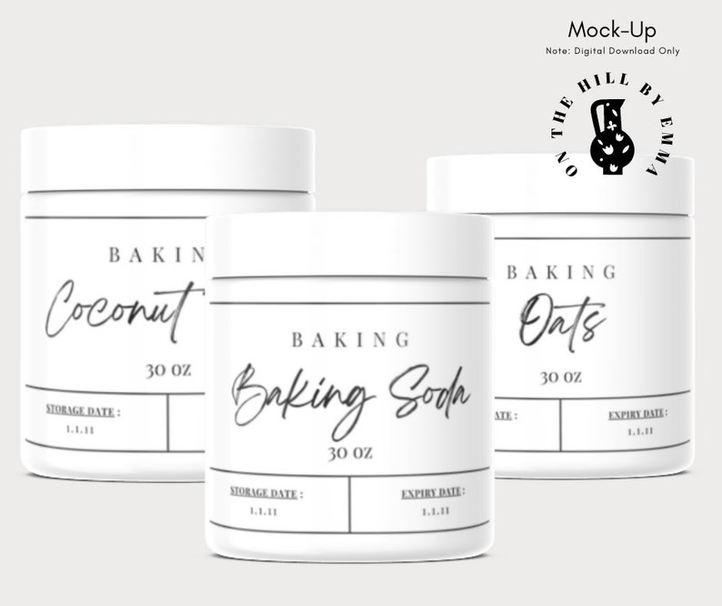 Printable & Editable Pantry Labels With Dates Minimalist Pantry Labels
