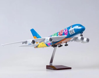 Emirates EXPO AIRBUS A380 Airplane Model 1:150 Metal Decor Display For Office Home Gift