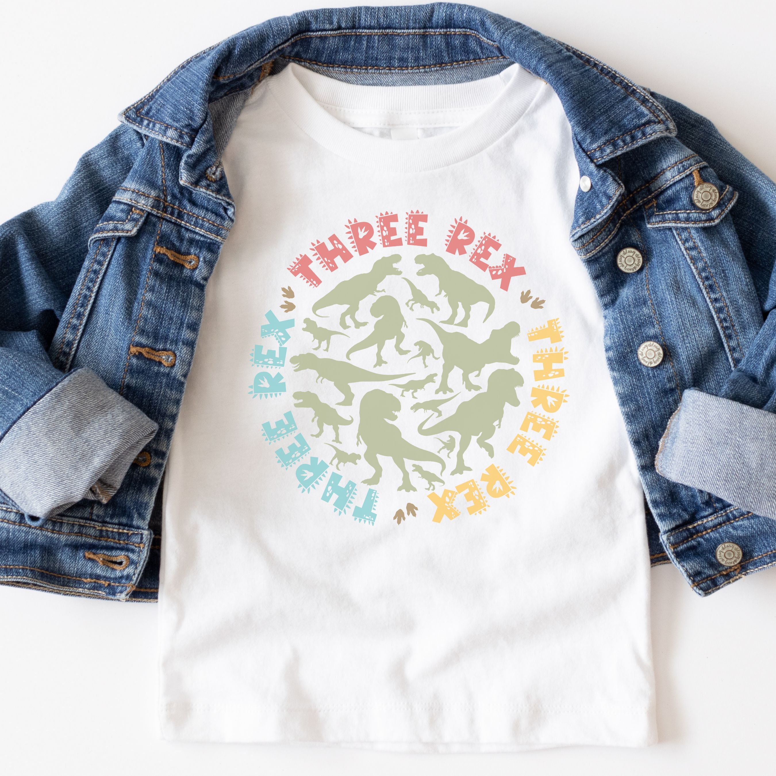 Girls Dinosaur Birthday Tee, Three Rex Tshirt, 3rex Birthday Shirt, 3rd ...
