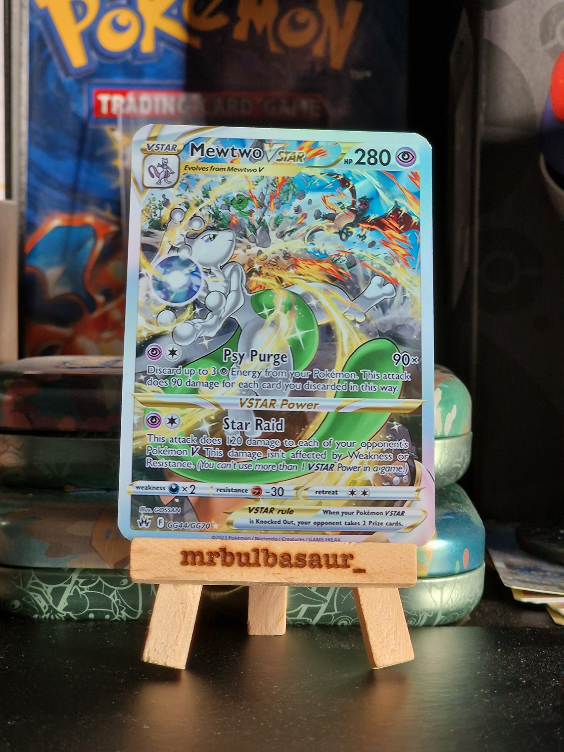 Mewtwo Vstar Shiny Alt Art SHINY EDIT PROXY Custom Card Etsy