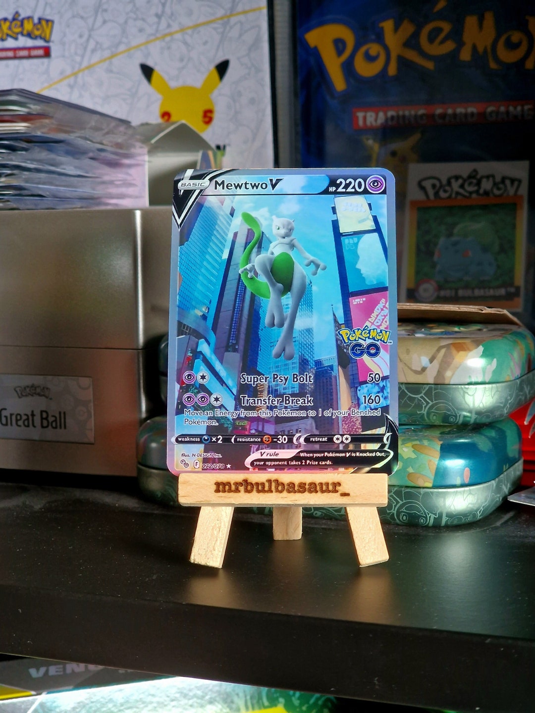 Mewtwo Alt Art SHINY EDIT PROXY Custom Card Pokemon Go Etsy