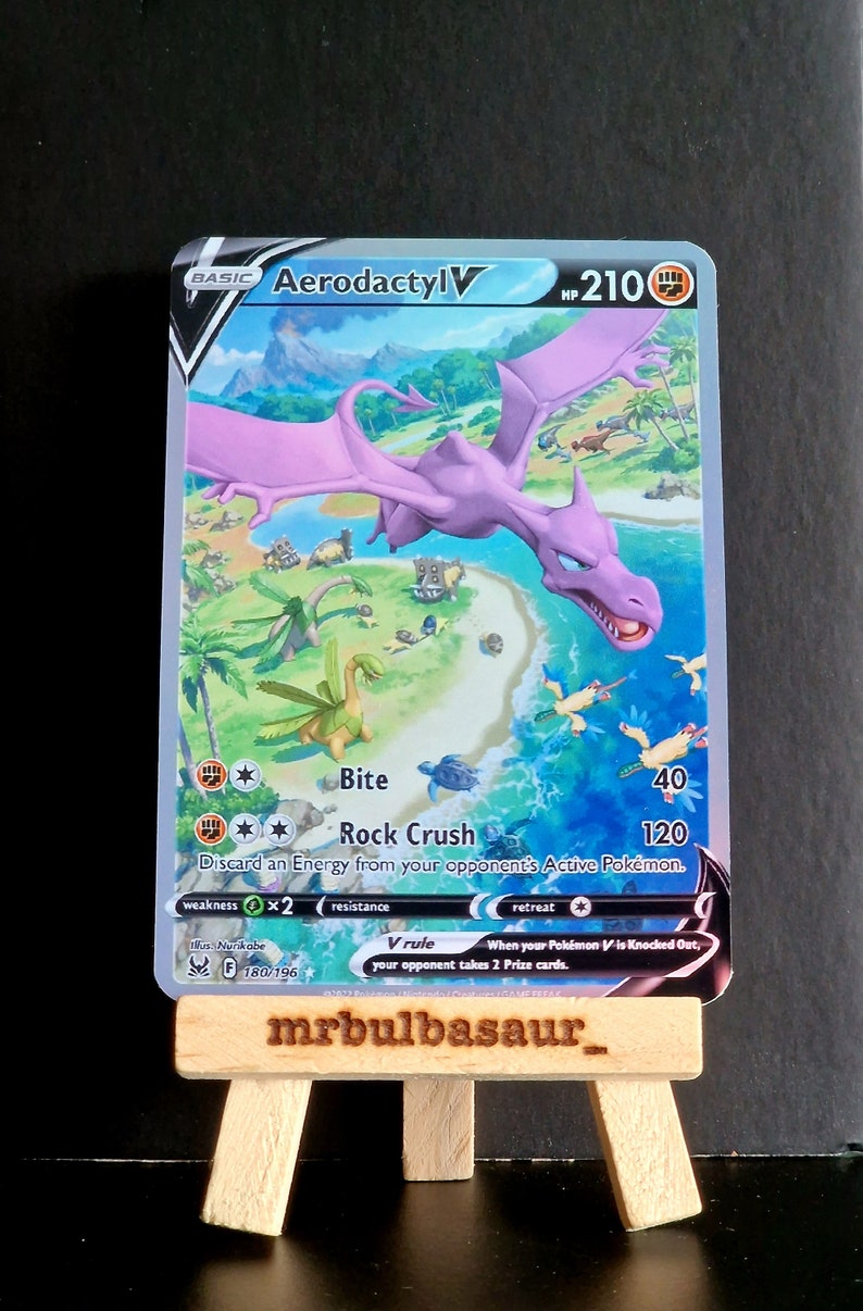 Aerodactyl Alt Art SHINY EDIT PROXY Custom Card Lost Origin Etsy