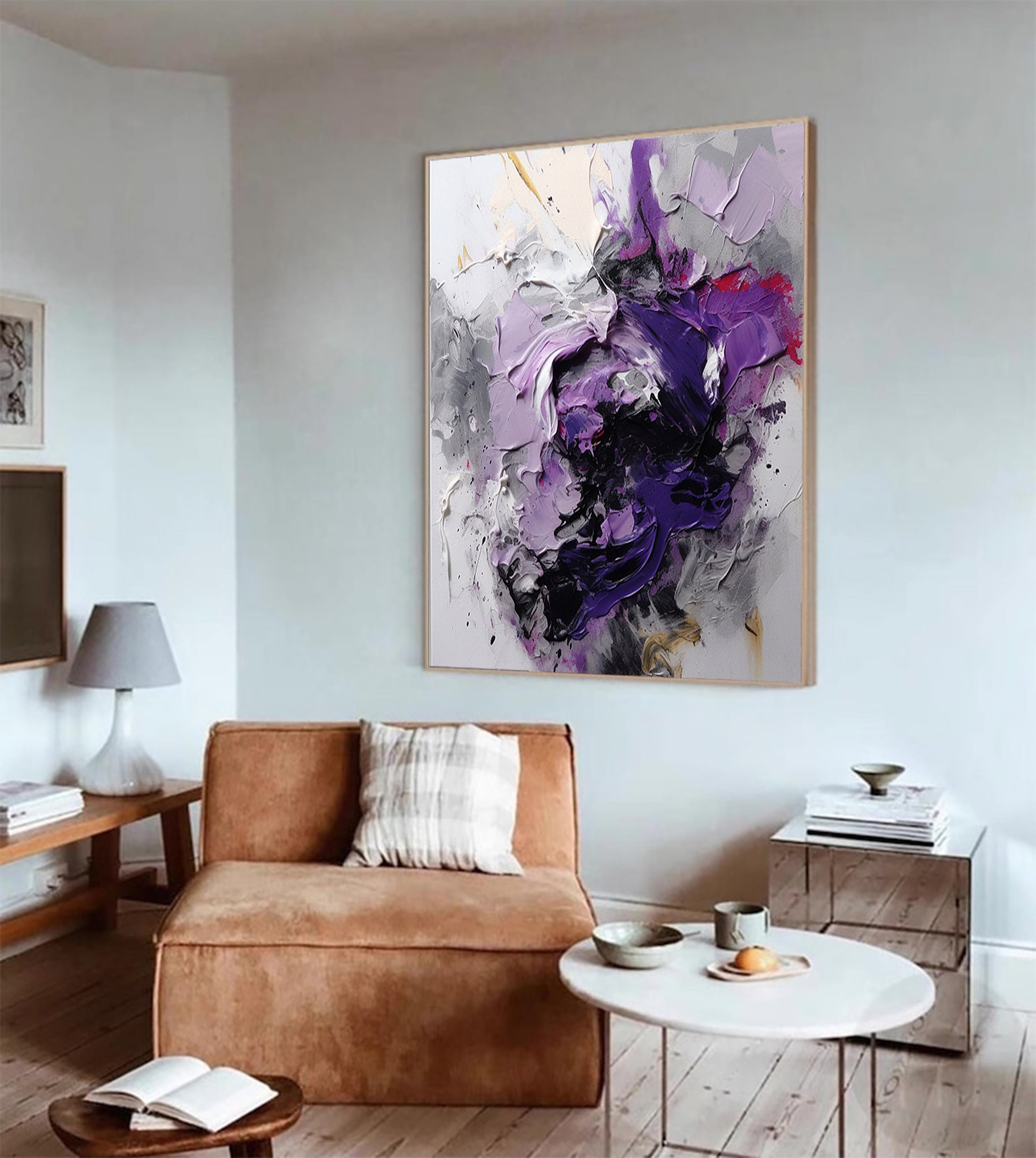 Original Abstract Purple Oil Painting On Canvas black Purple Abstract Original Abstract Purple Oil Painting On Canvas black Purple Abstract