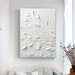 Large White Abstract Painting,3d White Textured Wall Art,minimalist ...