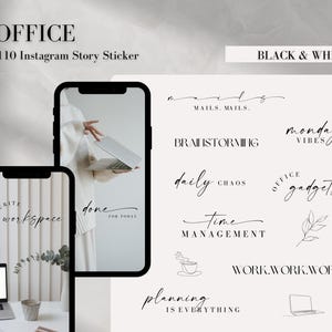 110 Instagram Story Sticker I OFFICE Edition I Alltag I Daily I Everyday I PNG I Digital Download