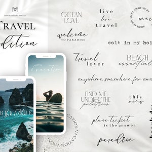 160+ Instagram Story Sticker TRAVEL Edition I Reisen I Urlaub I Vacation I Deutsch & Englisch I Digitaler Download