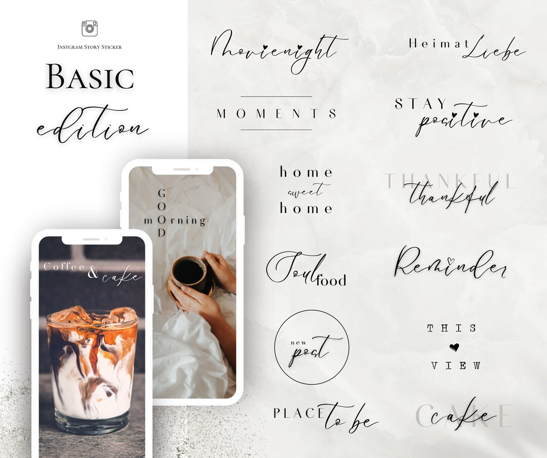 Instagram Story Sticker Everyday I Basic I Daily | Calligraphy ...