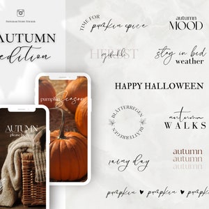 140+ HERBST Instagram I Herbst I Instagram Story Sticker I PNG I Digitaler Download