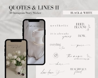 Instagram Story Sticker Quotes and Lines I Everyday I Basic I Daily | Calligraphy | Storysticker Words | Digital Download I Clip Art I PNG