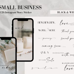 120+ Instagram Story Sticker SMALL BUSINESS Edition I Handmade I Shop I Every Day I Basic I Englisch I Digitaler Download I Clip Art