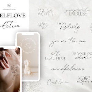 100+ Instagram Story Sticker SELFLOVE Edition I Selbstliebe I Selfcare I Beauty I Wellness I PNG I Digitaler Download