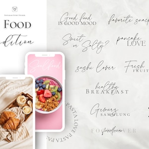 160+ Instagram Story Sticker Food Essen Daily Basic Alltag Everyday Storysticker PNG digital