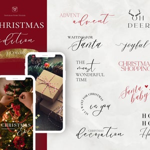 200 Instagram Story Sticker Weihnachten I Weihnachten I X-Mas I Digital Download I PNG I Clipart