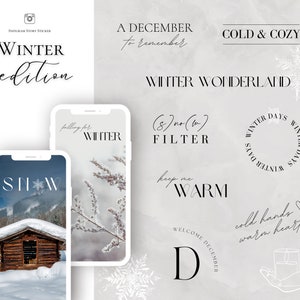 120+ Instagram Story Sticker Winter Edition I Cold Season I Daily I Basic I Everyday I digital sticker I png