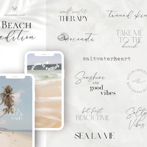 120+ Instagram Story Sticker Beach Summer travel Holiday vacation family love Storysticker basic digital png Stickers