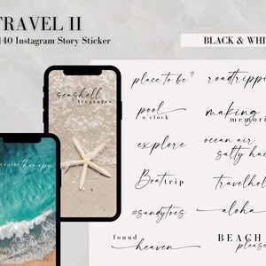 140+ Instagram Story Sticker Travel Reisen Summer Daily Basics Essentials PNG Digital