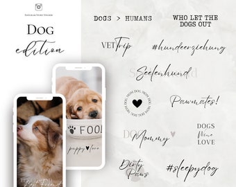 160+ Instagram Story Sticker Hund Hunde Haustiere Welpen Liebe Pfoten Storysticker gerettet Gotcha Day Adopt Dont Shop Hound Windhund digital png