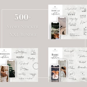 500+ Instagram Story Sticker XXL BUNDLE I Basic I Everyday I Alltag I Wochentage I Wochentage I Clipart I Digitaler Download I png