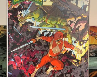 mighty morphin power rangers / teenage mutant ninja turtles #1 ( boom studio/IDW publishing)