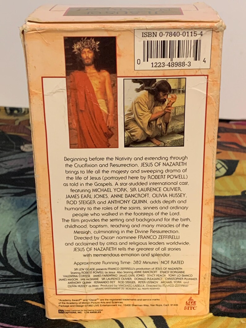Jesus of Nazareth (classic Vhs Film) - Etsy