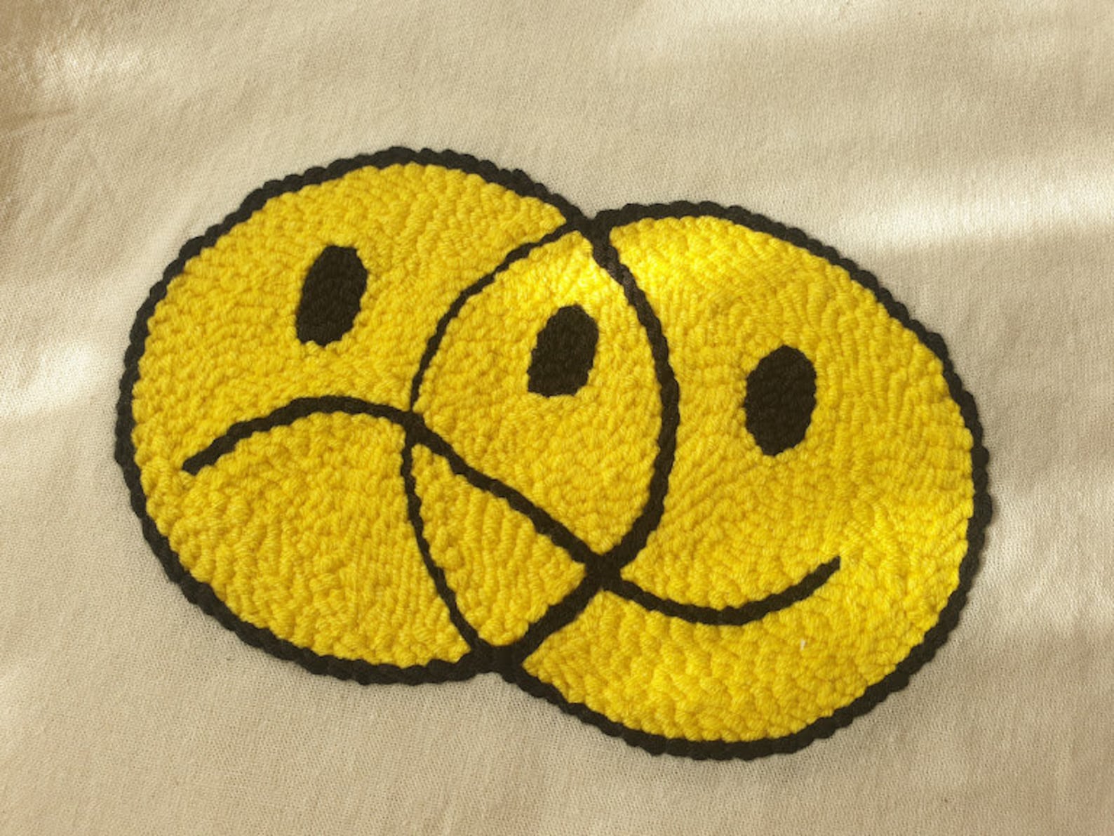 Emoji Pattern Print Leather Tote Bag main image 0