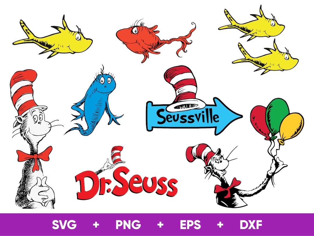 Dr Seuss SVG Dr Seuss Clipart Svg for Shirts Layered - Etsy