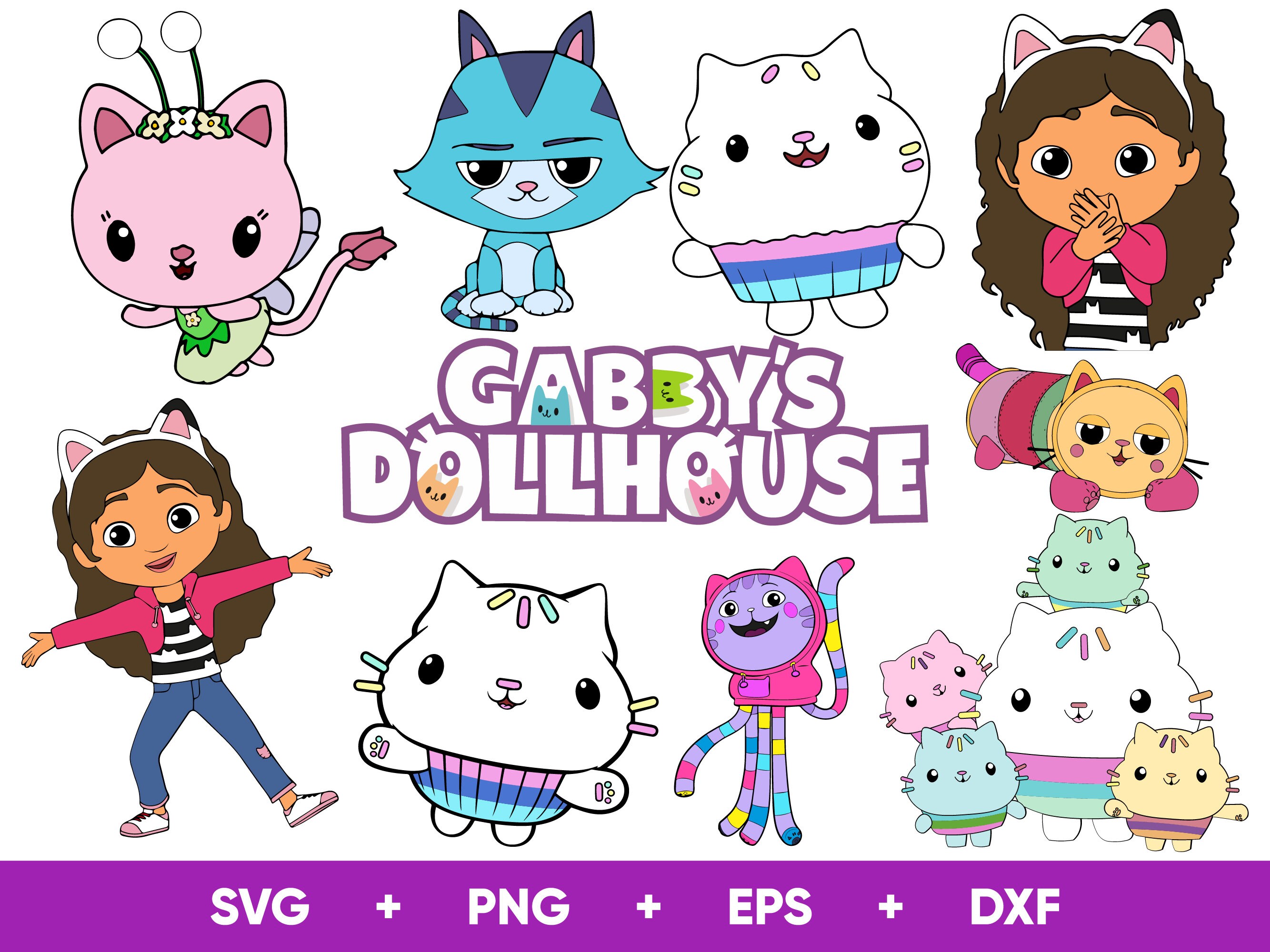 Gabbys Dollhouse SVG Gabbys Dollhouse fichiers Svg pour Etsy Canada