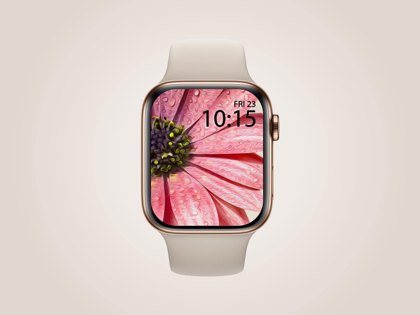 Floral Apple Watch Wallpaper Apple Watch Pink Background Etsy