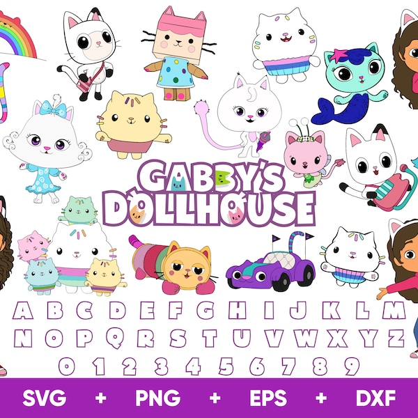 Gabby Dollhouse Font Etsy