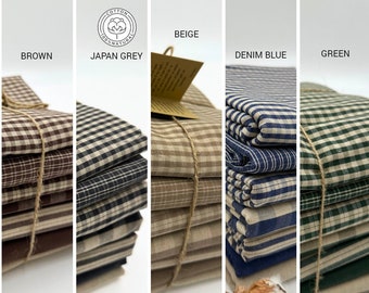 Tissu 100 % coton teint en fil / Tissu country de luxe / 7 motifs assortis / Tissus exclusifs fabriqués en Espagne / Lot de 7 tissus country en coton