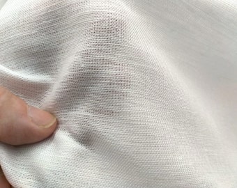 Tissu semi-lin naturel EXCLUSIF / Tissu en lin et coton facile à coudre / Largeur 150 cm / au mètre / Lin et coton / Sans plastique