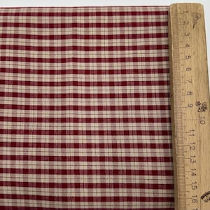 Tissu 100 % coton teint en fil / Tissu country de luxe / 7 motifs assortis / Tissus exclusifs fabriqués en Espagne / Lot de 7 tissus country en coton ROUGE image 6