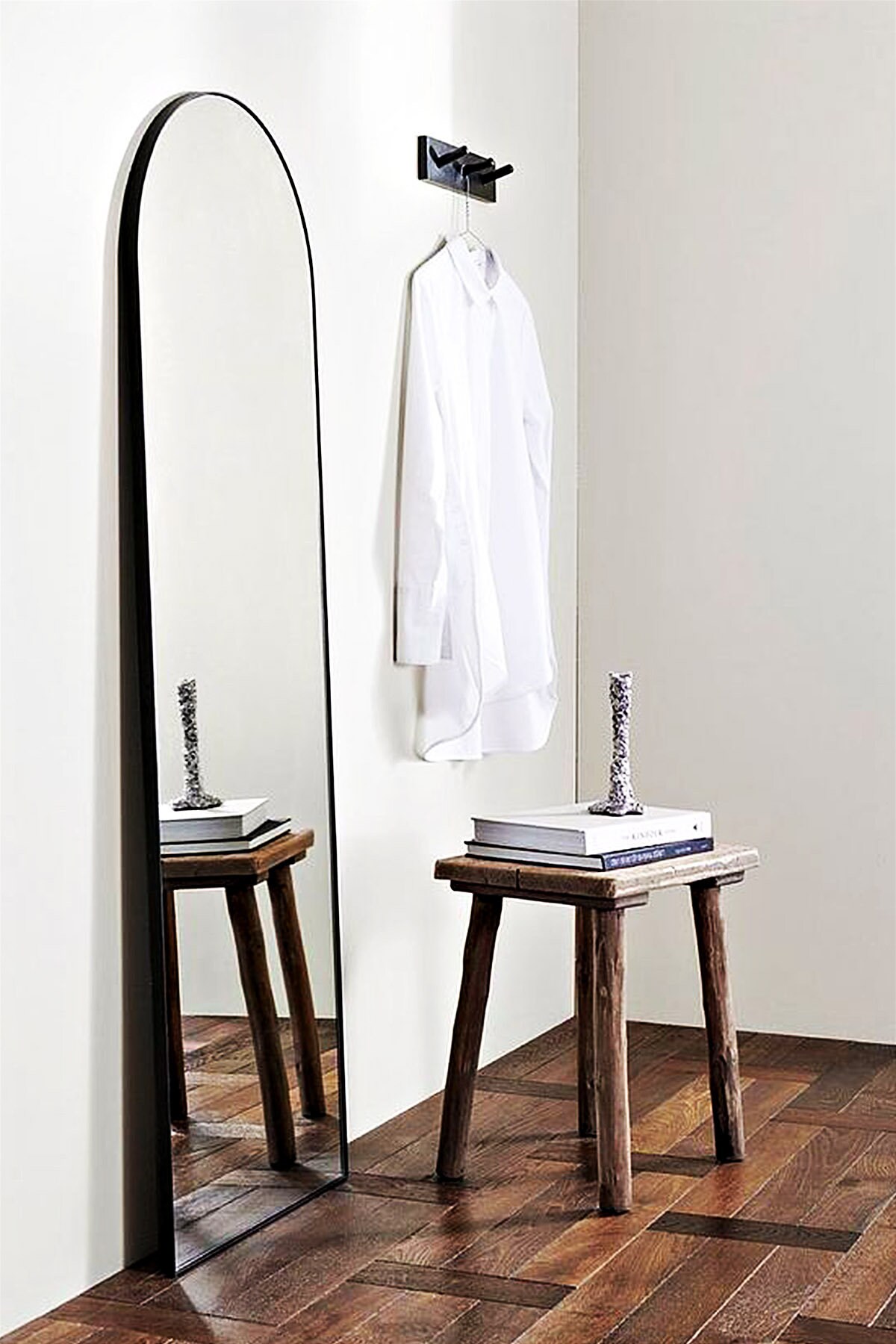 Black Metal Framed Mirror Oval Full Size Mirror Full Etsy