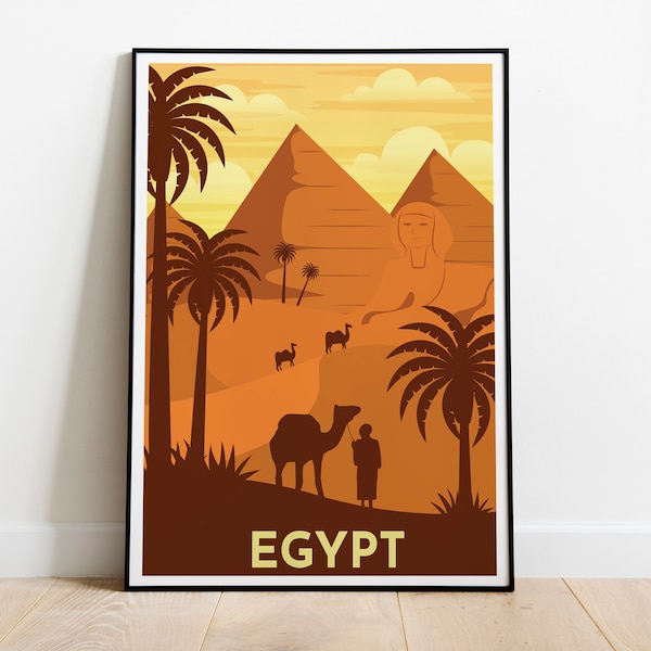 Egypt Poster - Digital Download Poster - Travel Poster - Fashion Wall Art - Vintage Decor - Home Decor - Retro Poster - Retro Wall Art