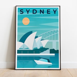Sydney Poster - Digital Download Poster - ReisePoster - Mode Wandkunst - Vintage Dekor - Home Dekor - Retro Poster - Retro Wandkunst