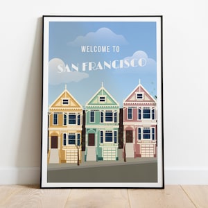 San Fransisco - Digital Download Poster - Travel Poster - Fashion Wall Art - Vintage Decor - Home Decor - Retro Poster - Retro Wall Art