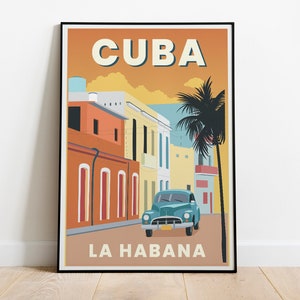 Cuba Poster - Digital Download Poster - Travel Poster - Fashion Wall Art - Vintage Decor - Home Decor - Retro Poster - Retro Wall Art