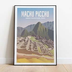 Machu Picchu Print - Digital Download Poster - Travel Poster - Fashion Wall Art - Vintage Decor - Home Decor - Retro Poster - Retro Wall Art