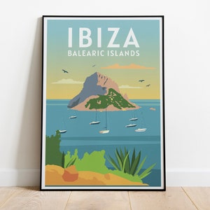Ibiza Poster - Digital Download Poster - Travel Poster - Fashion Wall Art - Vintage Decor - Home Decor - Retro Poster - Retro Wall Art
