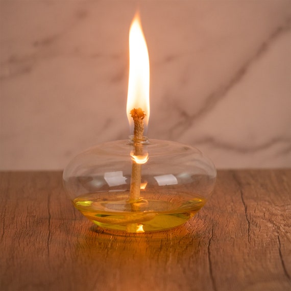 Blown glass oil lamp deals
