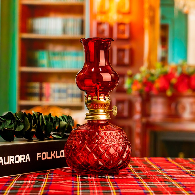 Antique Oil Lamp Vintage Oil Lamp Glass Oil Lamp Kerosene Etsy