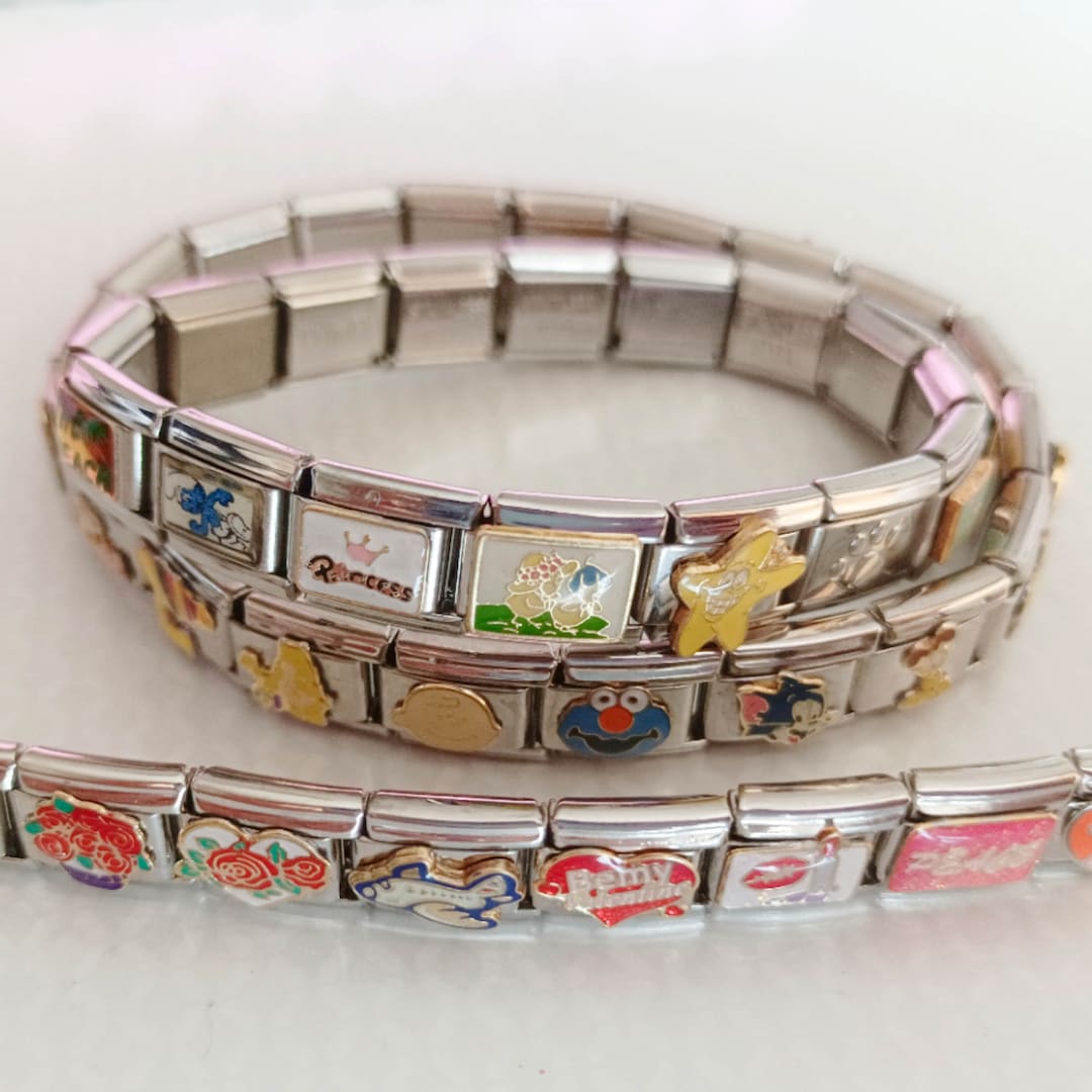 Satin, 9mm Type Italian Modular Charm Bracelet for Women or Men - Stainless  Steel - 23 Std. Link Size - SB-002 - Walmart.com